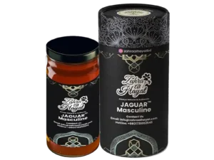 Premium Jaguar Masculine herbal supplement for men's health and vitality.