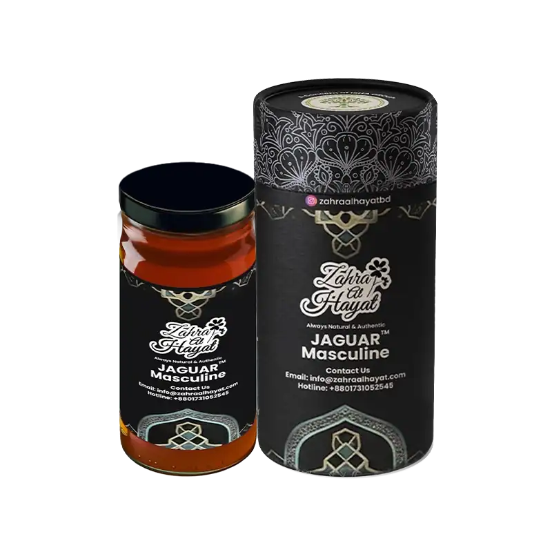 Premium Jaguar Masculine herbal supplement for men's health and vitality.