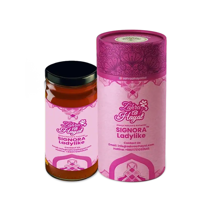 Herbal supplement for women's health by Zahra Al Hayat, Signora Ladyike.