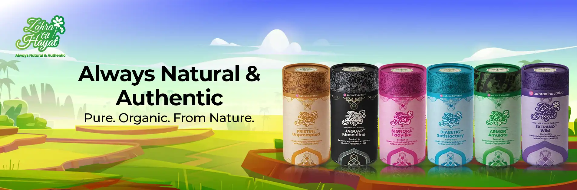 Organic herbal products, natural health supplements, Zahra Al Hayat wellness innovations.